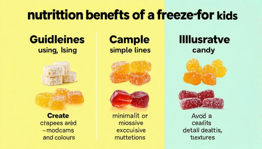 Infographic detailing the nutritional advantages of freeze-dried candies for children